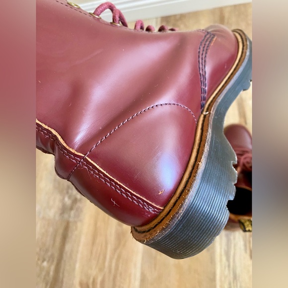 Limited Edition - Dr Marten Pascal Combat Boots Women’s Sz 8 AirWear Oxblood - Picture 4 of 13
